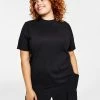 Bar III Plus Size Mock Neck Top, Created For Macy's