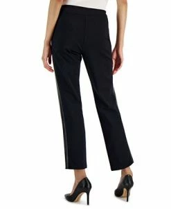 JM Collection Women's Pleather Side Panel Ponte Pants, Created For Macy's 6 JM Collection Women's Pleather Side Panel Ponte Pants, Created For Macy's -Anne Klein Sales Store 22180193 fpx