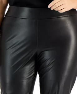 Kasper Plus Size Pull-On Faux-Leather Slim-Fit Ankle Pants -Anne Klein Sales Store 22185979 fpx