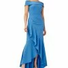 Adrianna Papell Women's Ruffled Off-The-Shoulder Gown
