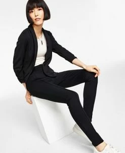 Bar III Knit-Crepe Ruched-Sleeve Blazer, Created For Macy's -Anne Klein Sales Store 22190893 fpx