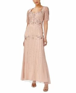 Anne Klein Sales Store 29 Papell Studio Women's Embellished Back-Cutout Gown