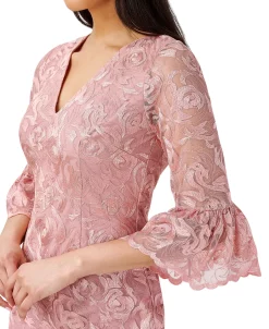 Adrianna Papell Women's Lace Bell-Sleeve Dress -Anne Klein Sales Store 22207215 fpx