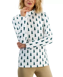 Karen Scott Women's Holiday Mock-Neck Top, Created For Macy's -Anne Klein Sales Store 22224022 fpx