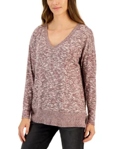 Style & Co Women's V-Neck Snit Top, Created For Macy's