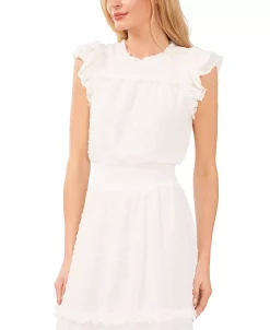 CeCe Ruffled Swiss Dot Midi Dress -Anne Klein Sales Store 22248249 fpx