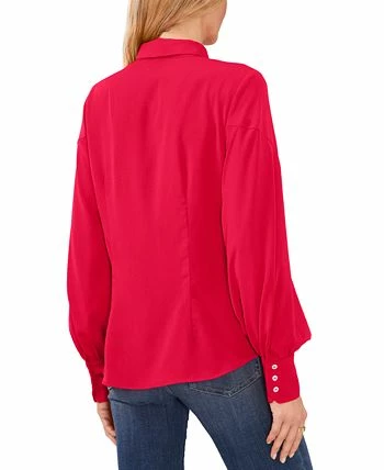 CeCe Women's Button-Up Bow Blouse 2 CeCe Women's Button-Up Bow Blouse - Image 2