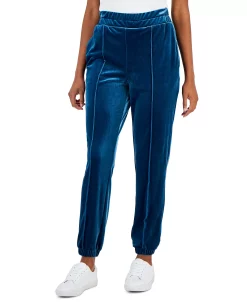 INC International Concepts Women's Velvet Jogger Pants, Created For Macy's