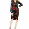 INC International Concepts Women's Ruched Blouson-Sleeve Dress, Created For Macy's