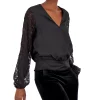 INC International Concepts Women's Lace-Sleeve Blouse, Created For Macy's