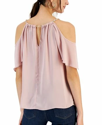 INC International Concepts Women's Cold-Shoulder Chain Halter Top, Created For Macy's 2 INC International Concepts Women's Cold-Shoulder Chain Halter Top, Created For Macy's - Image 2