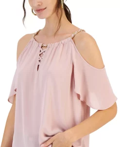 INC International Concepts Women's Cold-Shoulder Chain Halter Top, Created For Macy's 6 INC International Concepts Women's Cold-Shoulder Chain Halter Top, Created For Macy's -Anne Klein Sales Store 22269838 fpx