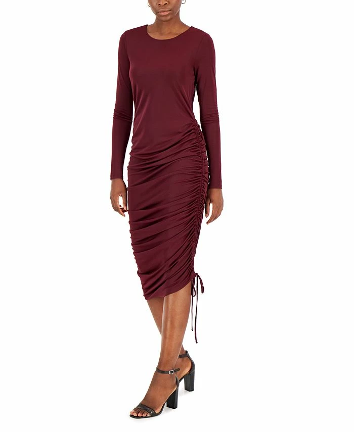 INC International Concepts Women's Drawstring-Ruched Dress, Created For Macy's 1 INC International Concepts Women's Drawstring-Ruched Dress, Created For Macy's