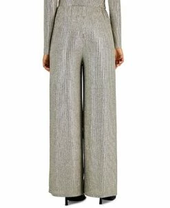INC International Concepts Women's Metallic Wide-Leg High Rise Pull-On Pants, Created For Macy's -Anne Klein Sales Store 22270456 fpx
