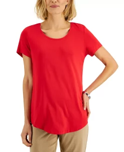 JM Collection Scoop-Neck T-Shirt, Created For Macy's -Anne Klein Sales Store 22271328 fpx