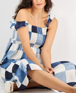 INC International Concepts Women's Ruffle-Strap Smocked Midi Dress, Created For Macy's 8 INC International Concepts Women's Ruffle-Strap Smocked Midi Dress, Created For Macy's -Anne Klein Sales Store 22272096 fpx