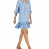 Style & Co Women's Printed Chambray Peasant Dress, Created For Macy's