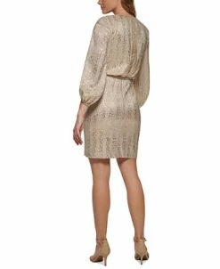 Vince Camuto Women's Belted 3/4-Sleeve Dress -Anne Klein Sales Store 22289710 fpx