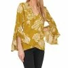 Vince Camuto Women's Flutter Sleeve V-neck Blouse