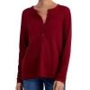Style & Co Women's Cotton Crewneck Top, Created For Macy's