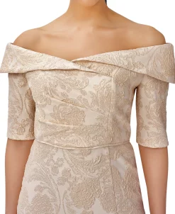 Adrianna Papell Women's Jacquard Off-The-Shoulder Gown -Anne Klein Sales Store 22294294 fpx