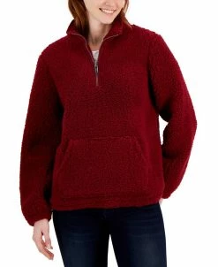 Style & Co Women's Sherpa Quarter-Zip Pullover, Created For Macy's