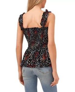 CeCe Women's Smocked Tank Top With Peplum -Anne Klein Sales Store 22295504 fpx