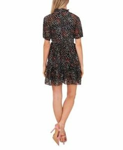 CeCe Women's Printed Clip Dot Baby Doll Dress 5 CeCe Women's Printed Clip Dot Baby Doll Dress -Anne Klein Sales Store 22295581 fpx