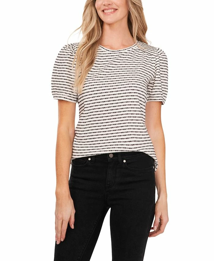 CeCe Women's Smocked Shoulder T-shirt 1 CeCe Women's Smocked Shoulder T-shirt