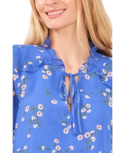 CeCe Women's Tie Neck Floral Print Blouse 6 CeCe Women's Tie Neck Floral Print Blouse -Anne Klein Sales Store 22295672 fpx