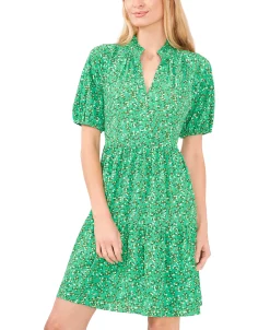 CeCe Women's V-neck Baby Doll Ditsy Floral Dress -Anne Klein Sales Store 22295697 fpx