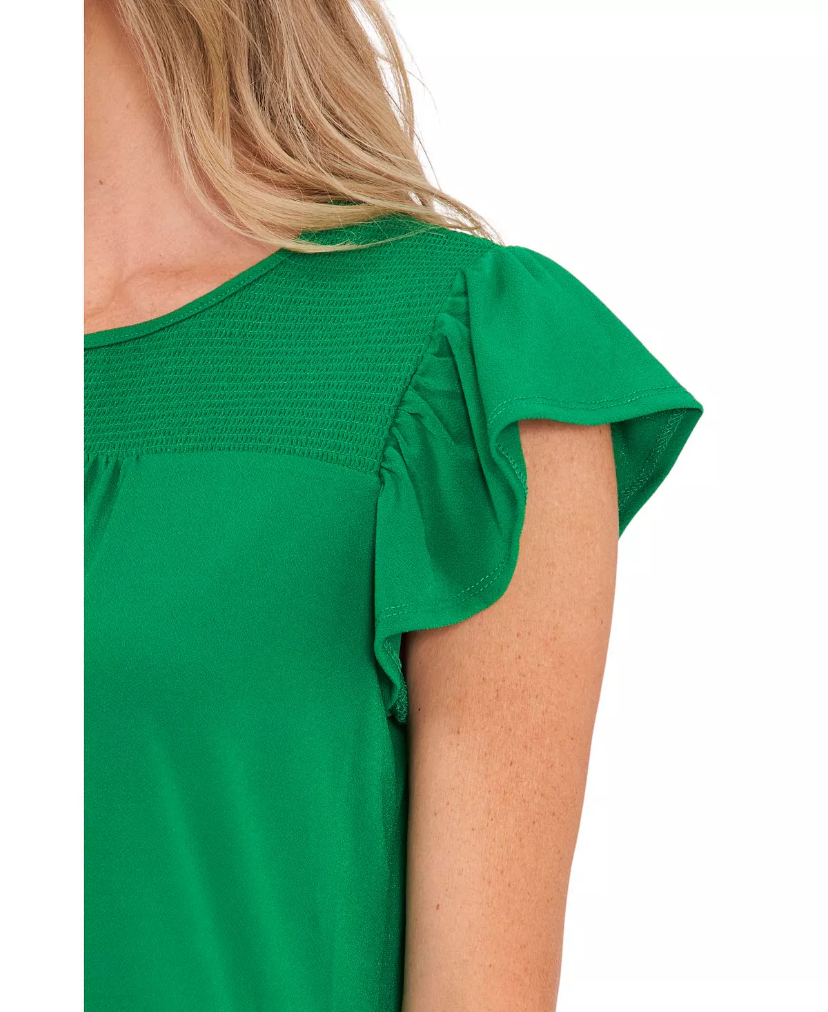 CeCe Women's Smocked-Yoke Knit Top 6 CeCe Women's Smocked-Yoke Knit Top - Image 6