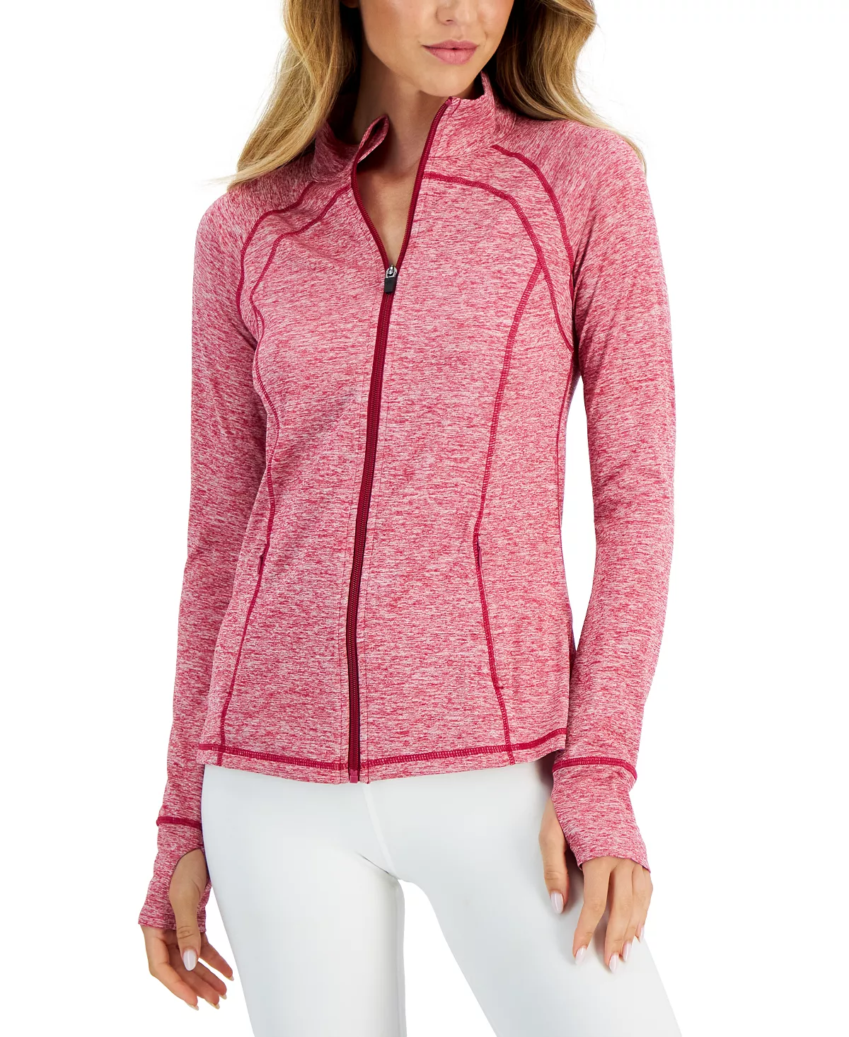 ID Ideology Women's Essentials Performance Zip Jacket, Created For Macy's 3 ID Ideology Women's Essentials Performance Zip Jacket, Created For Macy's - Image 3