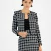 Bar III Women's Plaid Tweed Open-Front Cropped Jacket, Created For Macy's