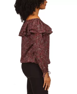 Michael Kors Women's Pop Paisley Off-The-Shoulder Top, Regular & Petite -Anne Klein Sales Store 22299581 fpx