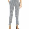 Kasper Women's Houndstooth Mid Rise Slim-Fit Pants