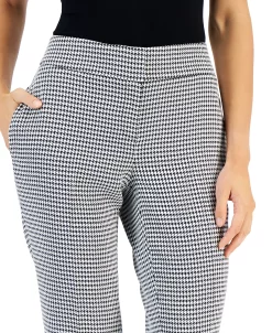Kasper Women's Houndstooth Mid Rise Slim-Fit Pants -Anne Klein Sales Store 22302758 fpx
