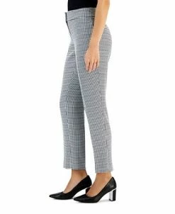 Kasper Women's Houndstooth Mid Rise Slim-Fit Pants -Anne Klein Sales Store 22302759 fpx