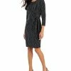 Kasper Women's Anise Metallic Faux-Wrap Dress
