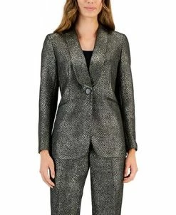 Kasper Women's Metallic Shimmer Jacquard Shawl-Collar Jacket -Anne Klein Sales Store 22302895 fpx