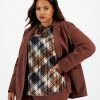 Bar III Plus Size Notched-Collar One-Button Jacket, Created For Macy's