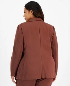 Bar III Plus Size Notched-Collar One-Button Jacket, Created For Macy's -Anne Klein Sales Store 22323949 fpx