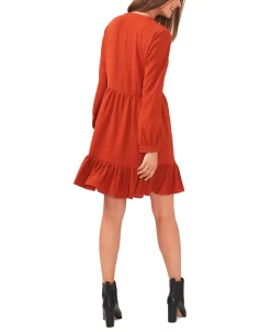 Vince Camuto Women's Ruched Flounce Dress -Anne Klein Sales Store 22324257 fpx