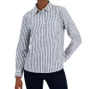 Style & Co Women's Striped Cotton Button-Up Shirt, Created For Macy's