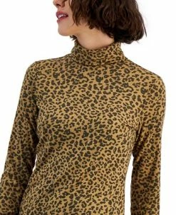 Style & Co Women's Leopard Turtleneck Sweater, Created For Macy's -Anne Klein Sales Store 22331694 fpx