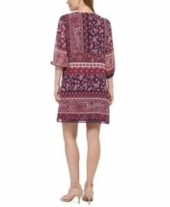 Vince Camuto Women's Balloon-Sleeve Tie-Neck Dress 12 Vince Camuto Women's Balloon-Sleeve Tie-Neck Dress -Anne Klein Sales Store 22332503 fpx