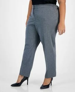 Bar III Plus Size Shimmer Herringbone Ankle Pants, Created For Macy's -Anne Klein Sales Store 22337647 fpx