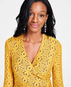 Kasper Lace Surplice V-Neck Ruffled Maxi Dress -Anne Klein Sales Store 22344474 fpx