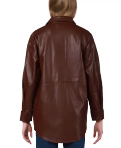 Black Tape Women's Faux-Leather Shacket -Anne Klein Sales Store 22345146 fpx