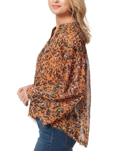 Jessica Simpson Women's Jenna Animal-Print Top -Anne Klein Sales Store 22352772 fpx